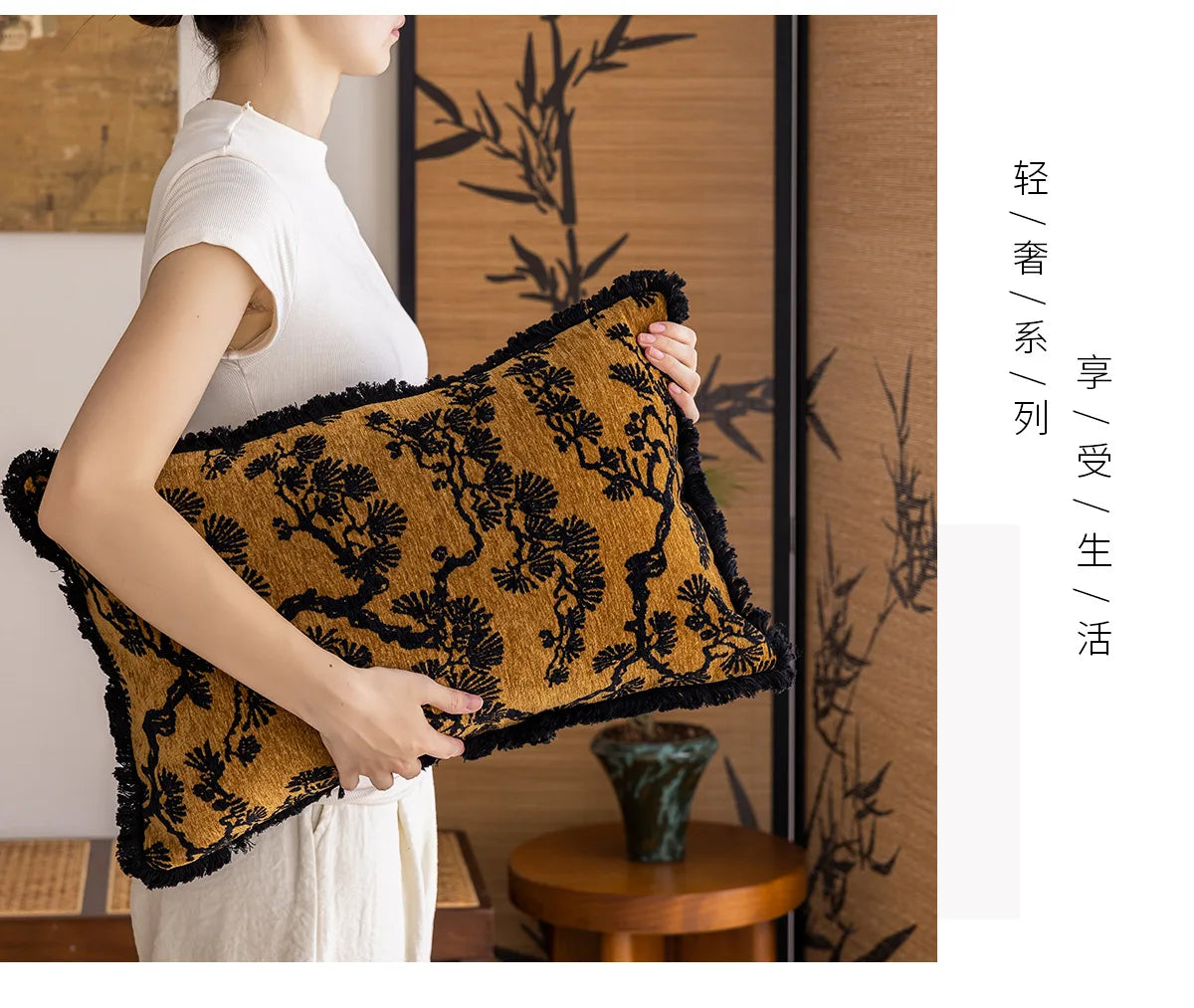 Chinesische Klassische Kissenbezüge – Besticktes Blumenmuster – 45x45cm / 30x50cm