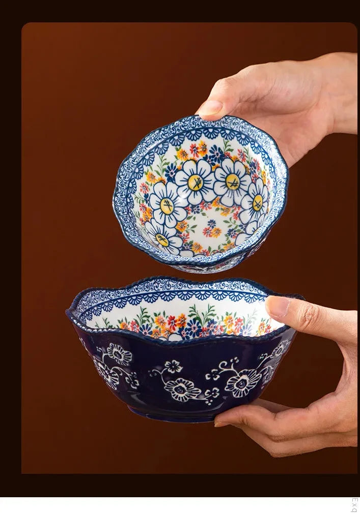 Keramikgeschirr Set – Boheme Blumenmuster – Verschiedene Grössen