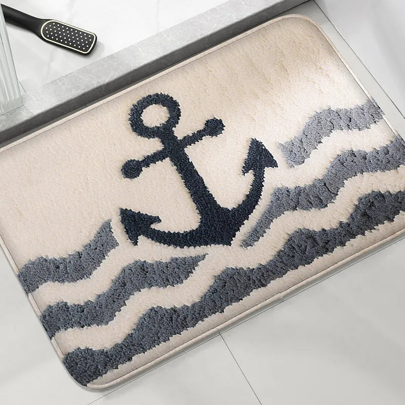 Badezimmermatte – Modernes Flanell-Design – 40x60cm