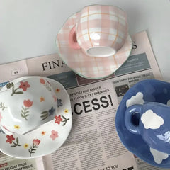 Keramik Kaffee Set – Handgefertigtes Porzellan, Spülmaschinenfest