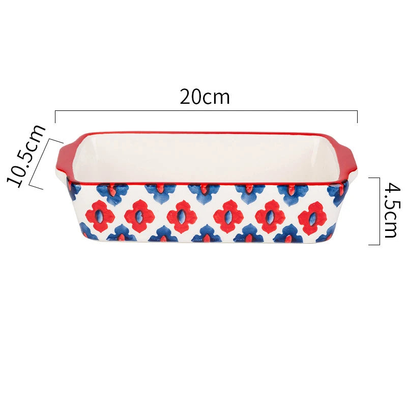 Keramik Backform – Blumen, Oval/Rechteck – Vielseitig