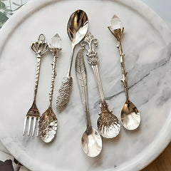 Goldene Vintage-Löffel – Royal Design 6-teilig