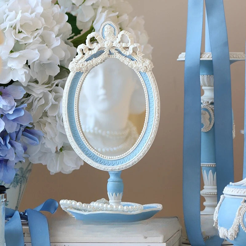 Schminkspiegel – Französisches Rokoko – 9x12cm Rund