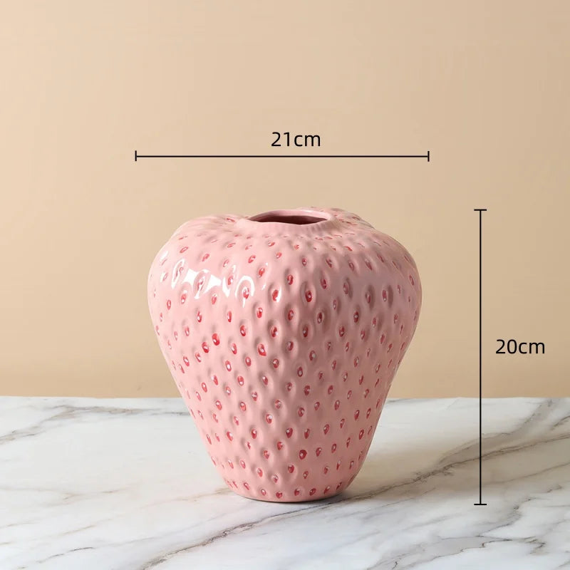 Keramische Erdbeervase – Modern Stil – Grösse M