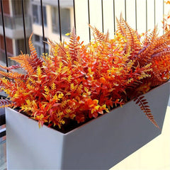 Herbstliches Kunstblumen-Arrangement – rustikale Blätter