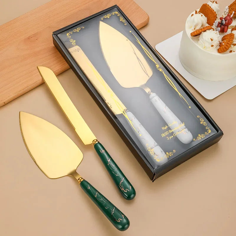 Edelstahl Kuchenschaufel – Keramikgriff, Luxuriöses Design