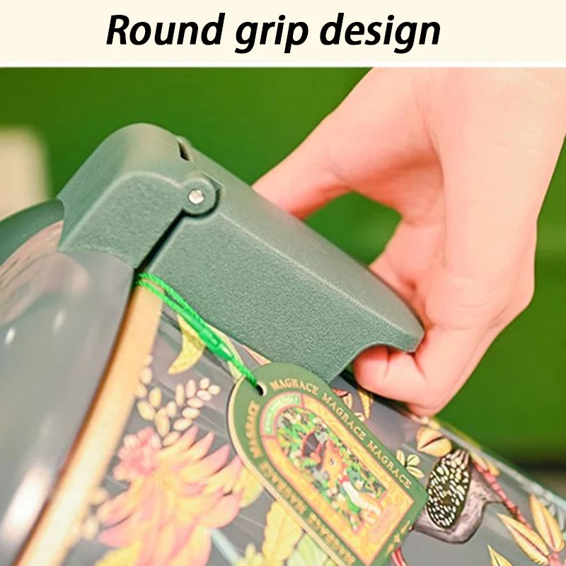 Vintage 8L Mülleimer aus Kunststoff mit Pedal in zylindrischer Form