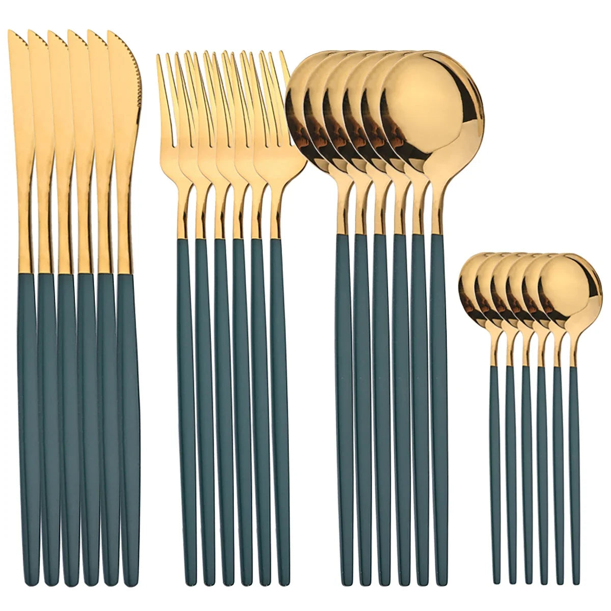 Gold Besteckset – Edelstahl – 24-teilig