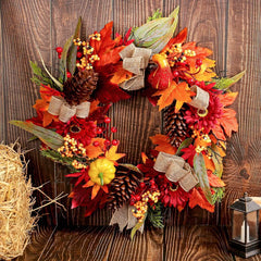 Herbstkranz – Seide & Rattan Design – Aussen Dekor