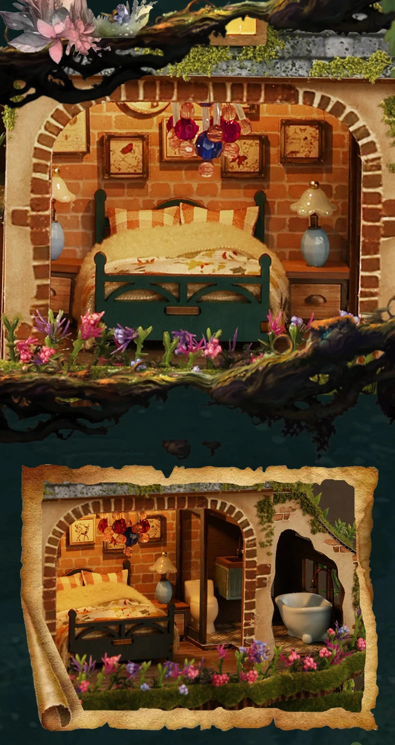 Holzpuppenhaus – Retro Handmade Regal Deko