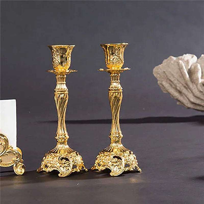 Retro Kerzenhalter Set – Zinklegierung – Europäischer Stil