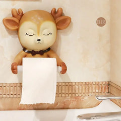 Cartoon Reh Papierhalter – Kreativ für die Wand