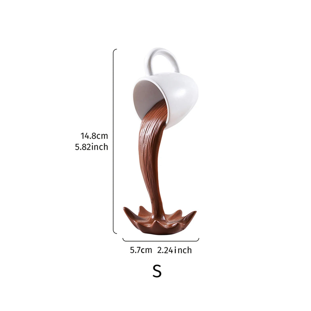 3D schwebende Harz-Kaffeetasse im modernen Stil, Farbe variabel