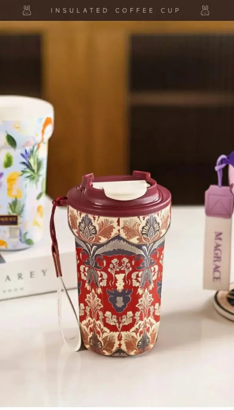 Thermosbecher – Keramikdesign – 420ml Vakuumflasche