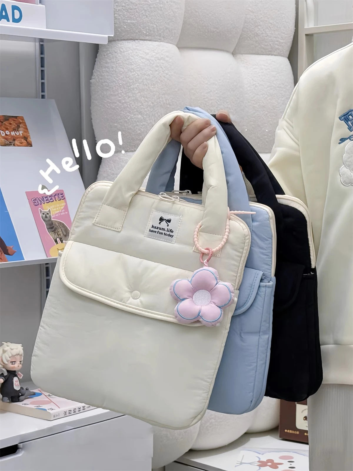 Stilvolle Polyester-Laptop-Tasche – Solides Design – Unisex