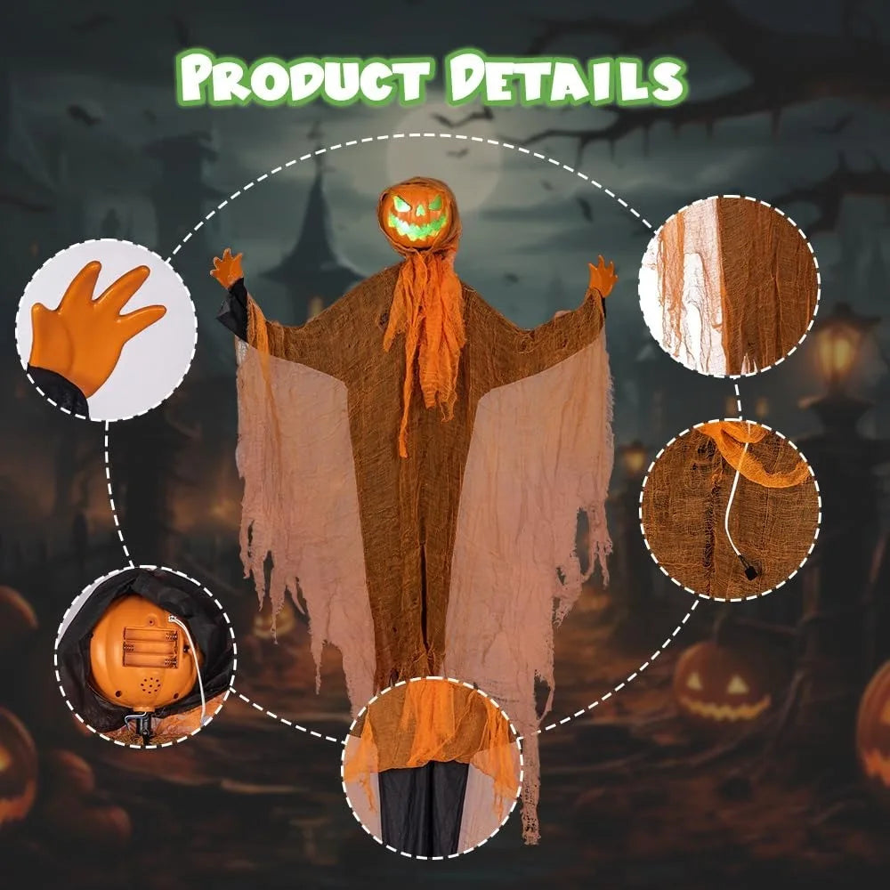 Halloween Hexen Animatronic – Gruseliges Purple Outdoor Prop