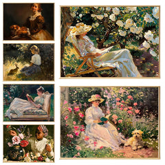 Viktorianisches Leinwand-Porträt – Vintage Stil, 50x70cm