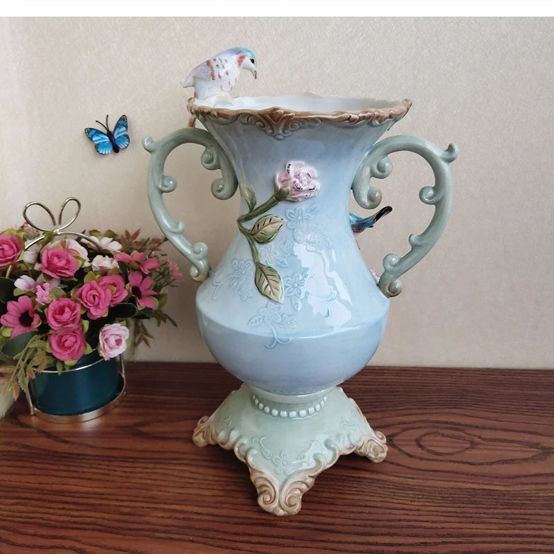 Porzellanvase - Modern Handbemalt - 23x16x33cm