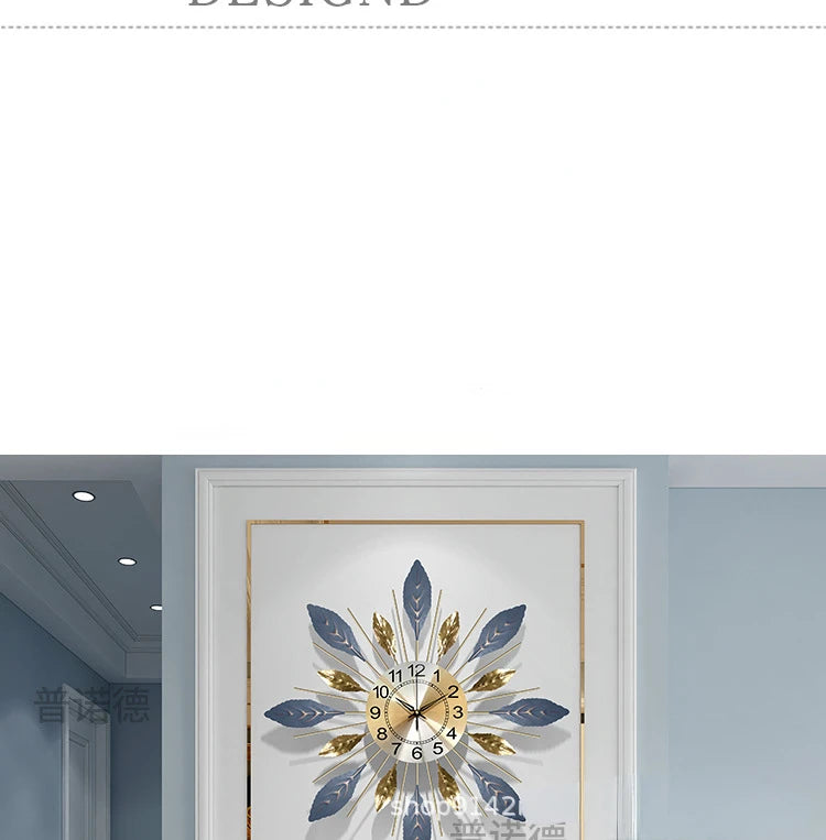 Wanduhr Kunst – Nordisch Stil für Wohnzimmer