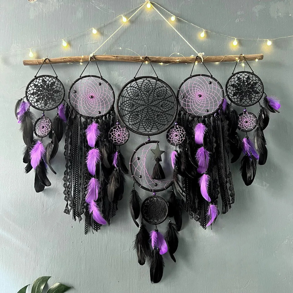 Boho Makramee Traumfänger Set – Textil Deko 5-teilig