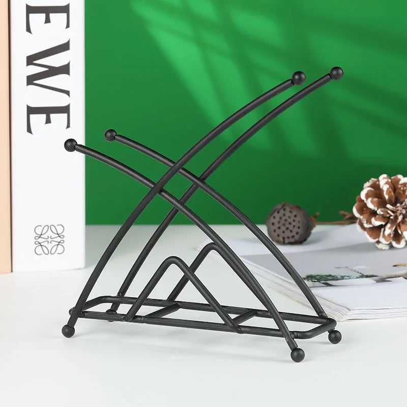 Serviettenhalter – Moderne Metalloptik – Essentiell für Arbeitstische
