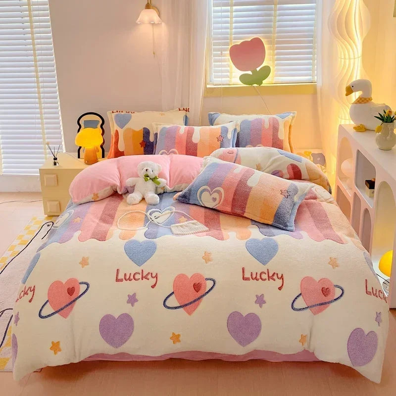 Flanell-Bettbezug – Landhausstil – Queen/King