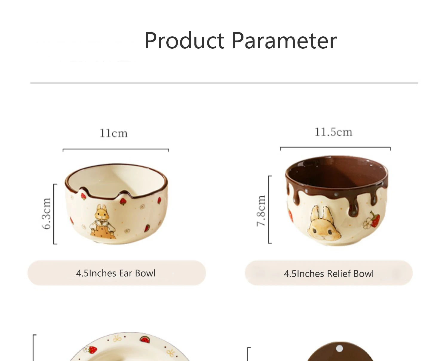 Keramik Hasenschale – Porzellan Relief Design – 11.4cm