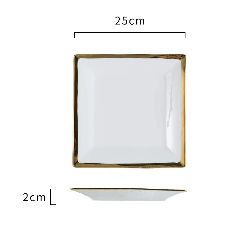 Keramikteller – Modernes quadratisches Design