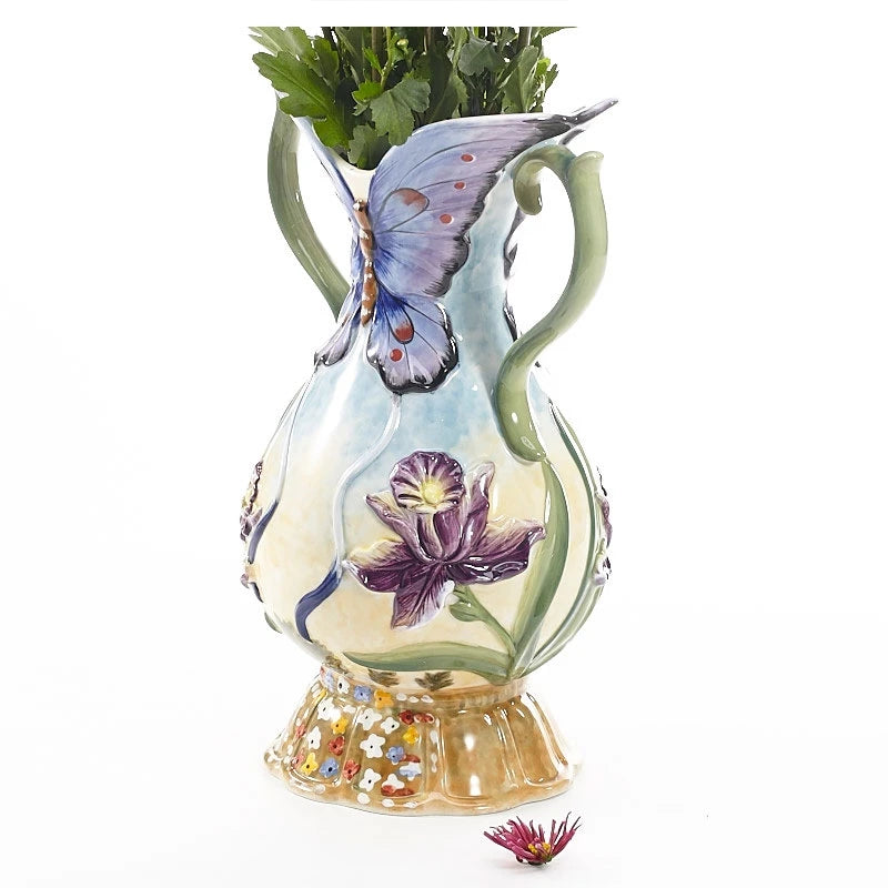 Orchideen Keramikvase – Pastoral Stil 22.8X16X33CM