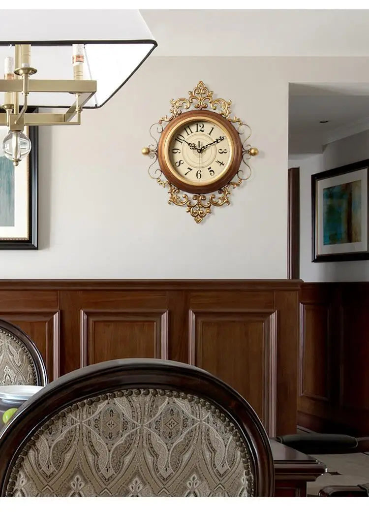 Wanduhr – Retro Metall Rund – Wohnzimmer Dekor