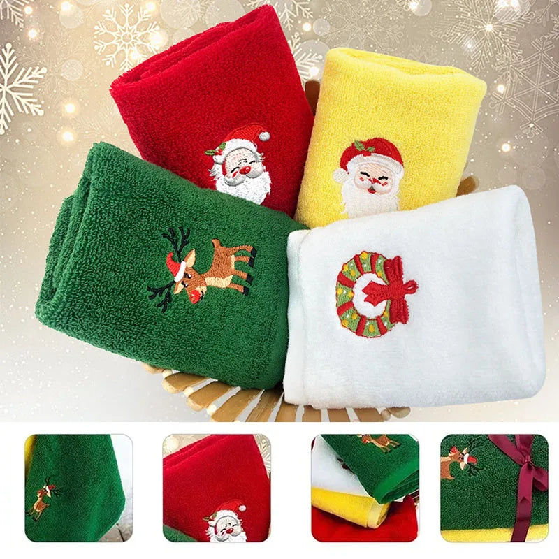 Kinder Weihnachtstücher – Weicher Baumwoll-Santa