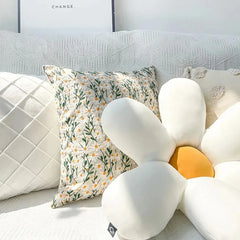 Florale Bestickte Kissenhülle – Jacquard – 45x45CM