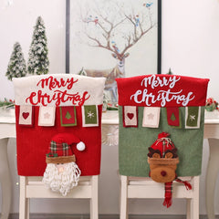 Weihnachtlicher Stuhlbezug – 3D Polyester – 52x46 cm