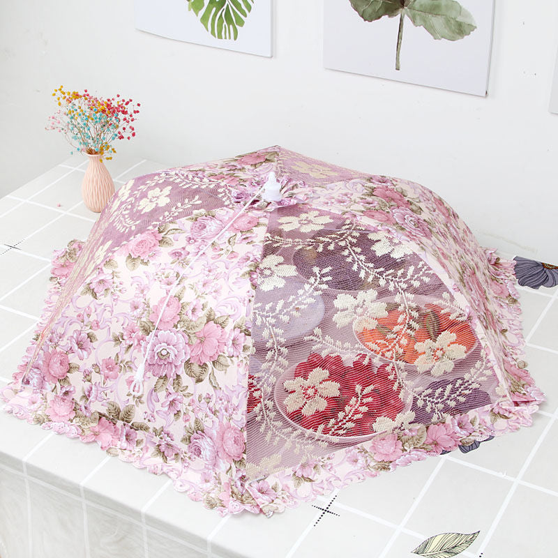 Schirmförmige Speiseabdeckung – Spitze Jacquard – 80 cm Durchmesser