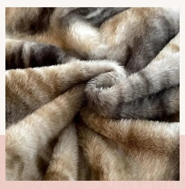 Winter Milchfleece Bettwäsche – Gemütliches Strickdesign 1.8m-2.2m