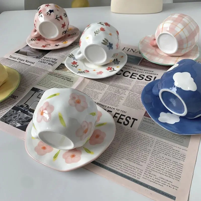 Keramik Kaffee Set – Handgefertigtes Porzellan, Spülmaschinenfest
