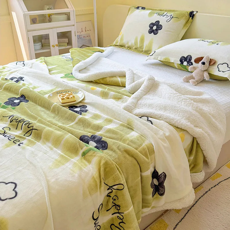 Winterdecke mit Cartoon-Design - Coral Fleece - 150x200cm