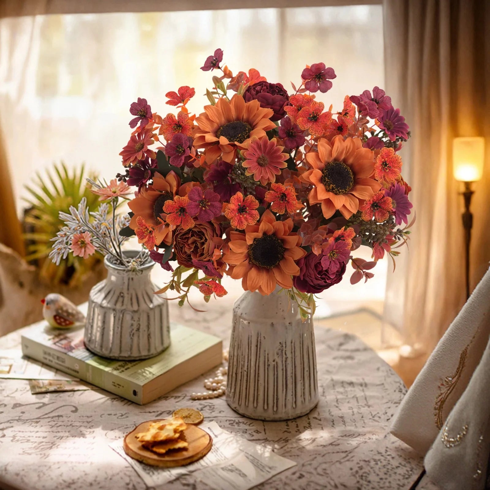 Kunst-Sonnenblumenstrauss – Polyesterdekor – Innenbereich
