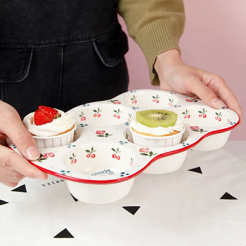 Keramik-Eierhalter – Nordic Kirschen – 30x19x4cm