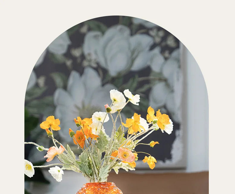 Bernstein Glasvase – Modernes Design – Tischdeko