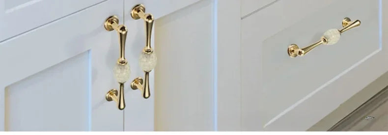 Vintage Türgriffe aus Zinklegierung – Gold, Weiss, Massivholz