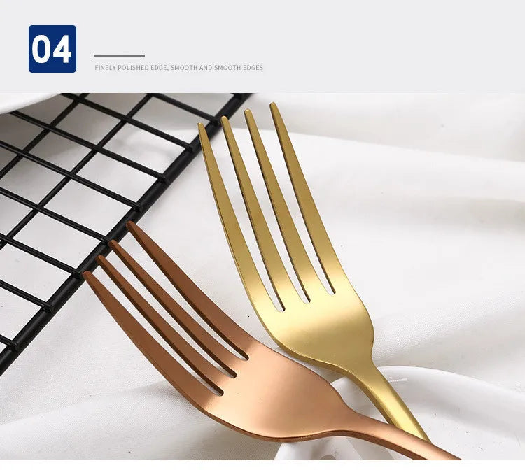 Luxus Besteckset – Gold Edelstahl – 5-teilig