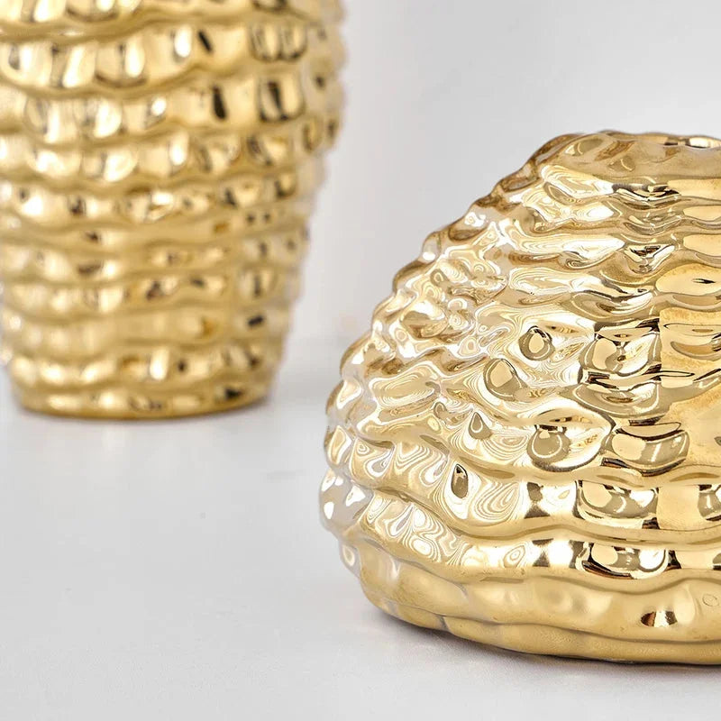 Keramikvase Gold – Modernes Design Tischvase