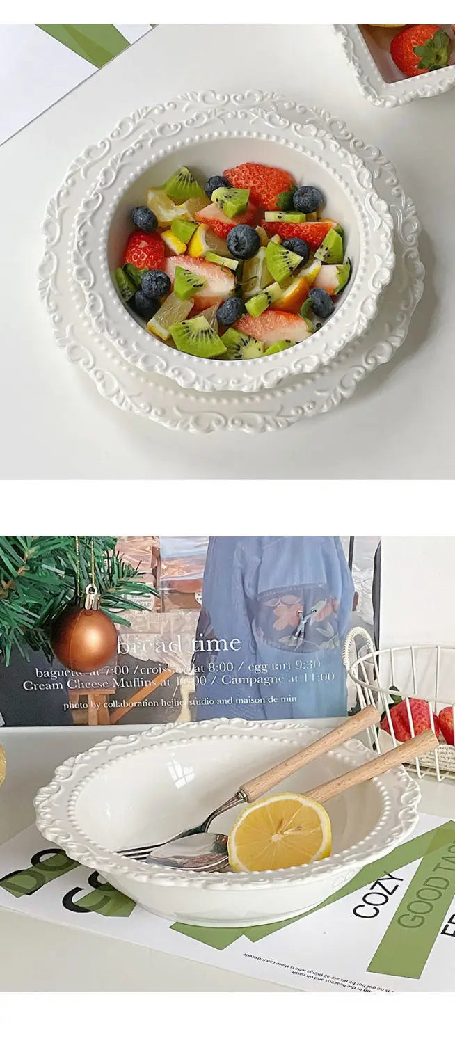 Keramik Geschirrset – Retro Stil – Westliche Küche