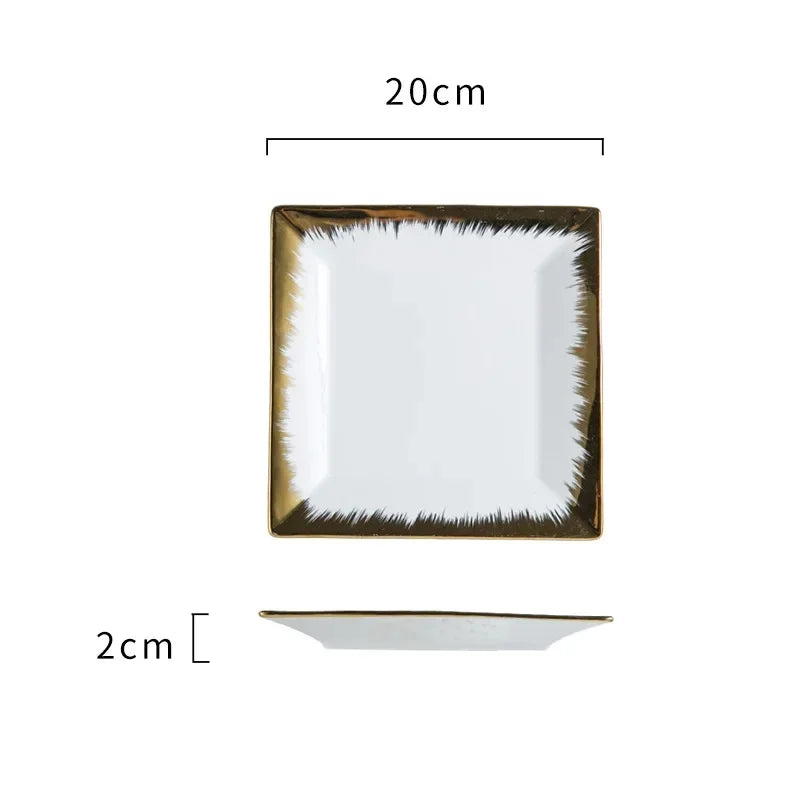 Keramikteller – Modernes quadratisches Design