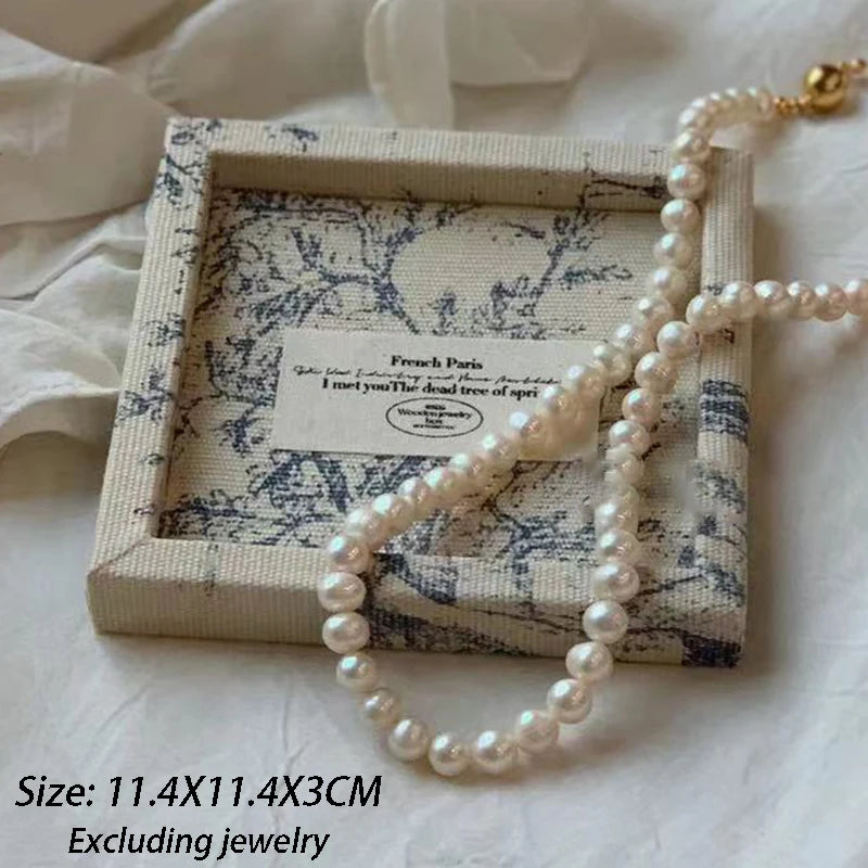 Schmuckdisplay Tablett – Künstlerisches Leinen-Design, Verschiedene Grössen