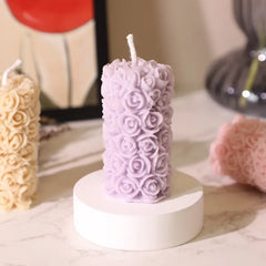Duftkerze Rose – Handgemacht Sojawachs-Blume