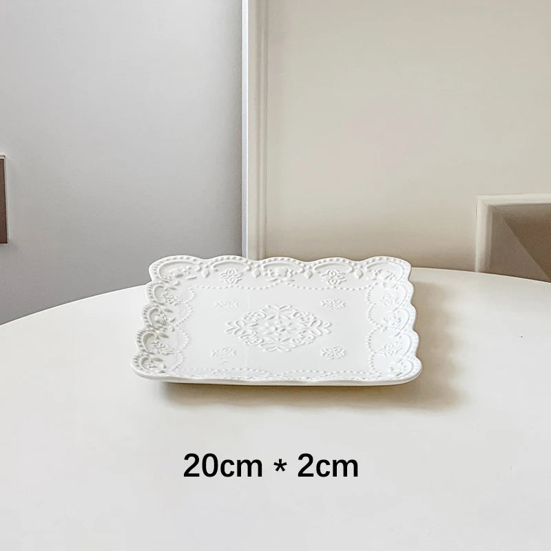 Keramik-Quadratplatte – Französischer Stil – 6-10 Zoll