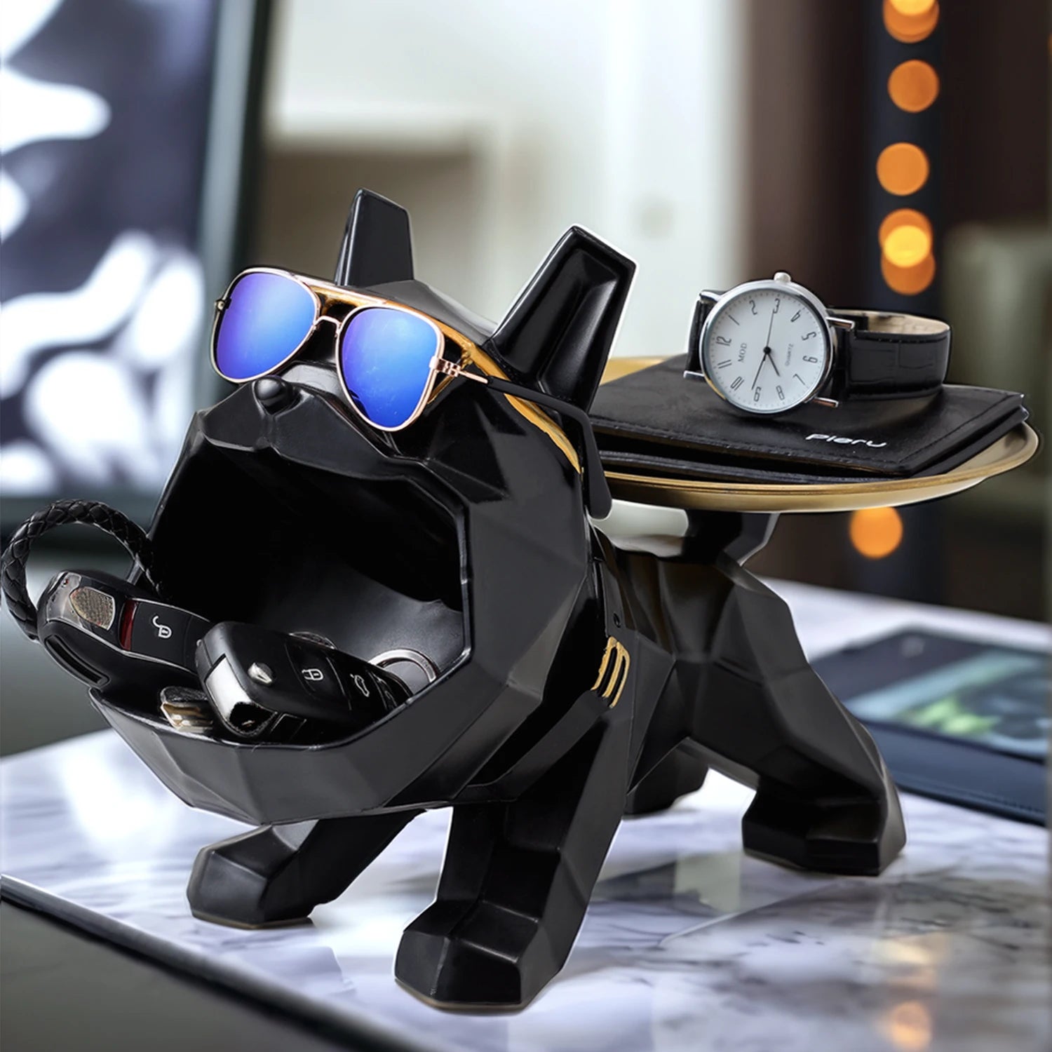 Harz Bulldogge Skulptur – Moderne Kunst Lagerung