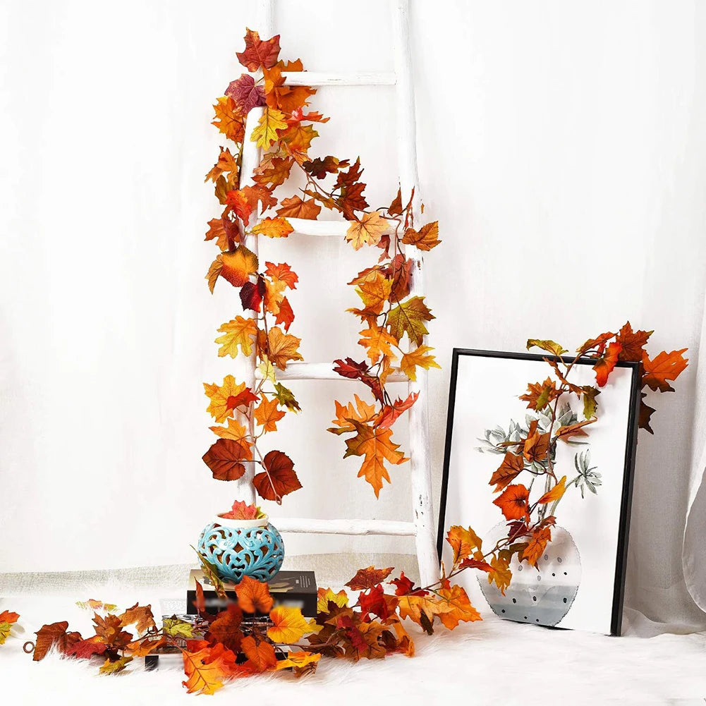 Ahornblätter Girlande – Lebendige Herbstfarben – 200CM
